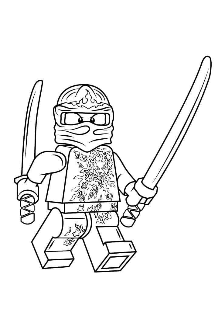 Desenho de Kai de Lego Ninjago para Colorir