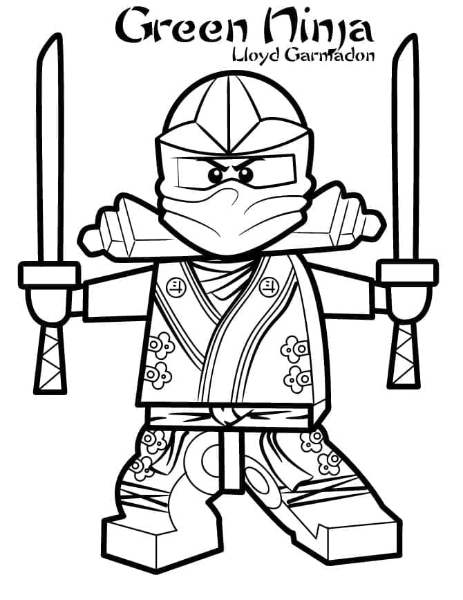 Desenho de Lloyd Garmadon de Lego Ninjago para Colorir