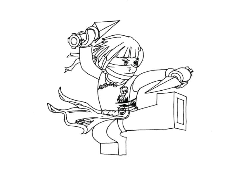 Desenho de Nya de Lego Ninjago para Colorir