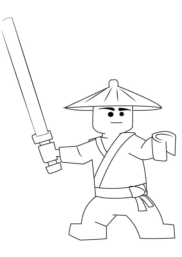 Desenho de Primeiro Mestre Spinjitzu de Lego Ninjago para Colorir