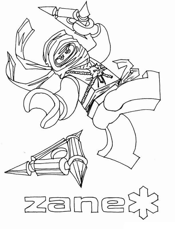 Desenho de Zane Lego Ninjago para Colorir