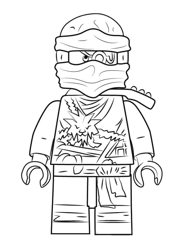 Desenho de Zane de Lego Ninjago para Colorir