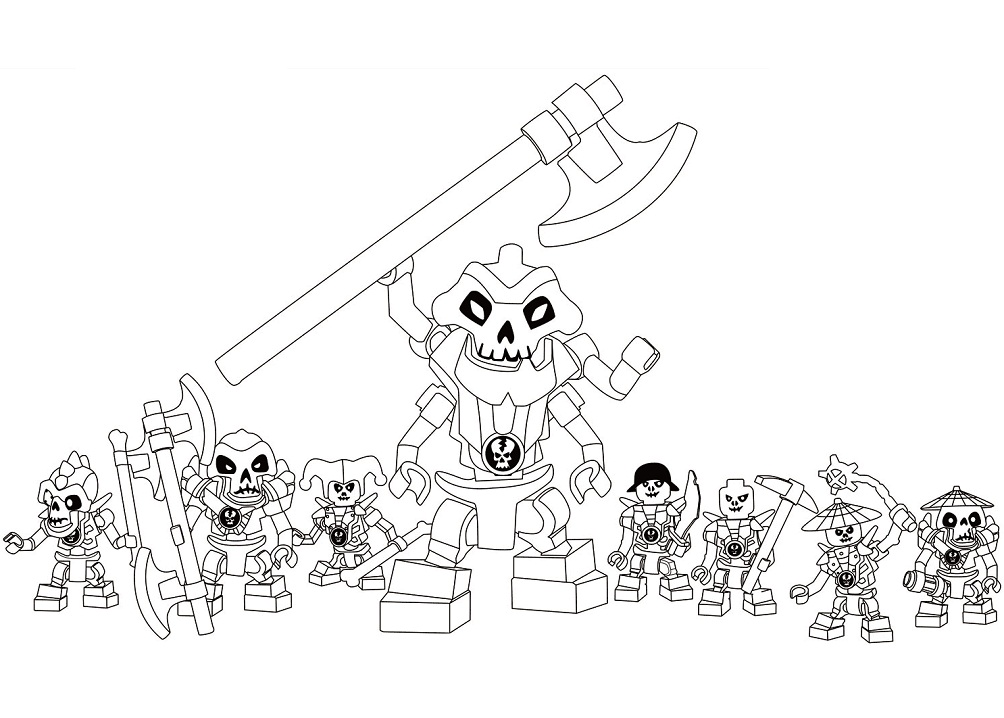Desenho de Lego Ninjago Skulkin para Colorir