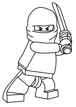 Desenho Lego Ninjago Ninja com máscara para Colorir grátis