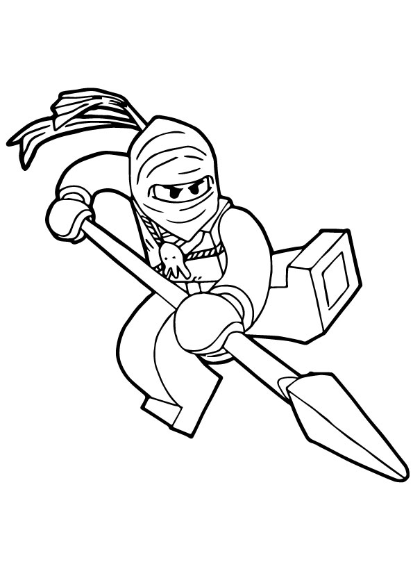 Desenho para Colorir Ninjago Jay A4
