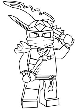 Desenho Pdf de Jay Zx Lego Ninjago para Colorir