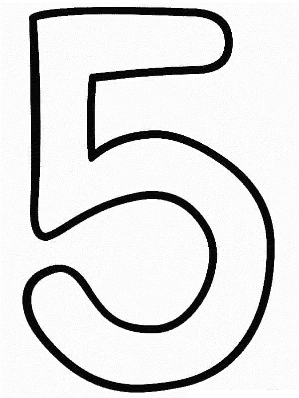 Desenhos de Número 5 para Colorir