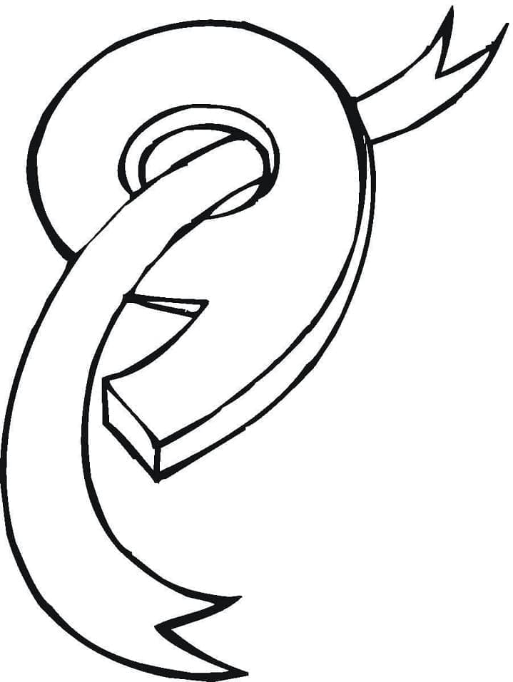 Desenho de Imagem do Número 9 para Colorir