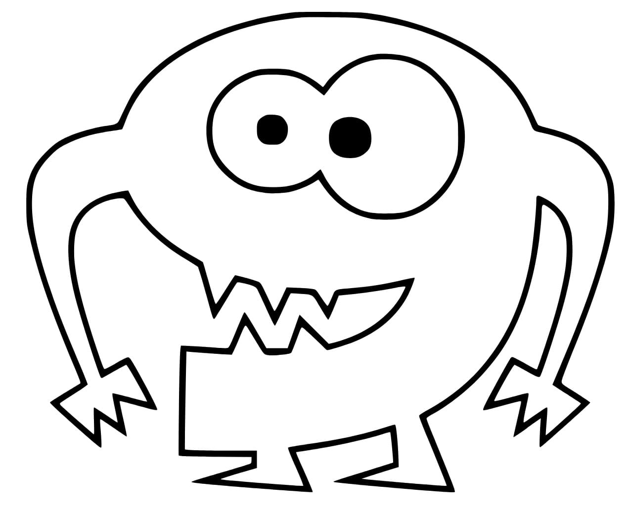 Desenho de Número 9 Engraçado para Colorir