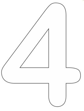 Desenho de número 4 para crianças para Colorir