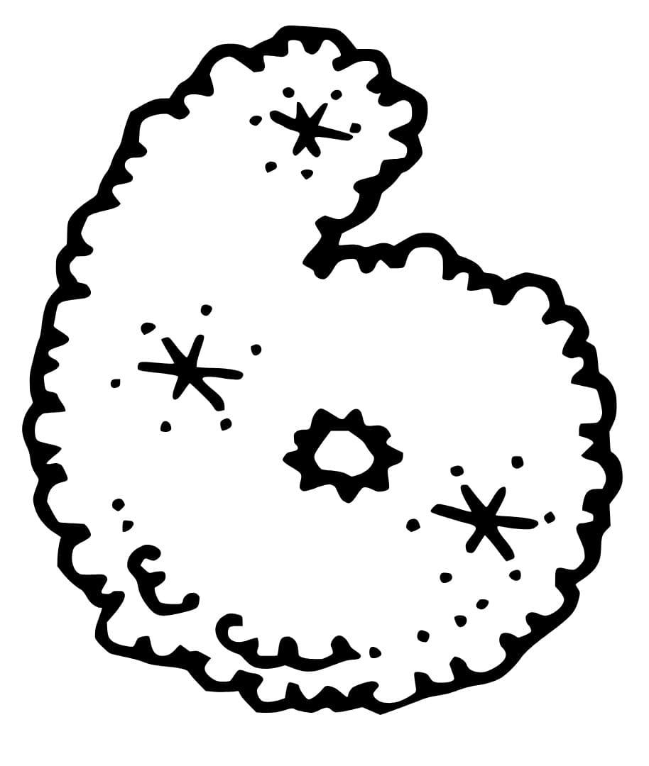 Desenho de Número 6 Grátis para Colorir