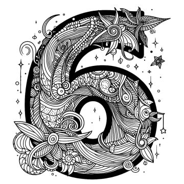 Desenho de padrão Floral número 6 para Colorir
