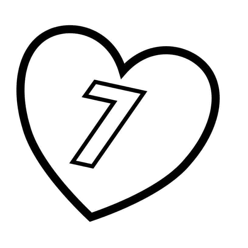 Desenhos de Número 7 para Colorir
