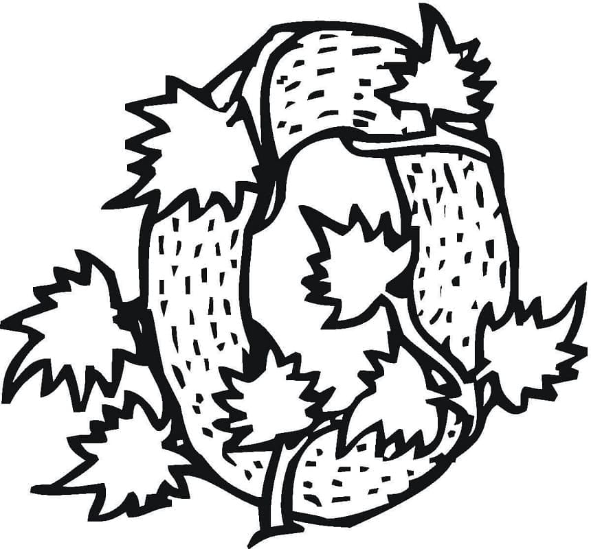 Desenho de Número 0 Grátis para Crianças para Colorir