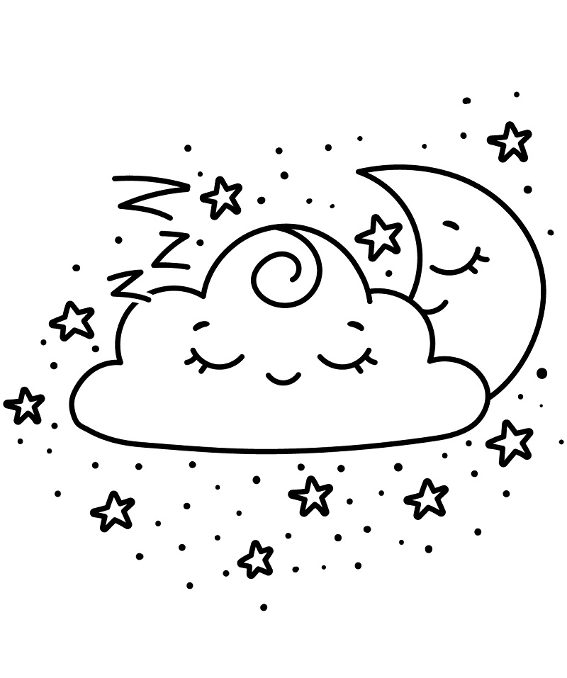 Desenho de Nuvem Atividades para Imprimir