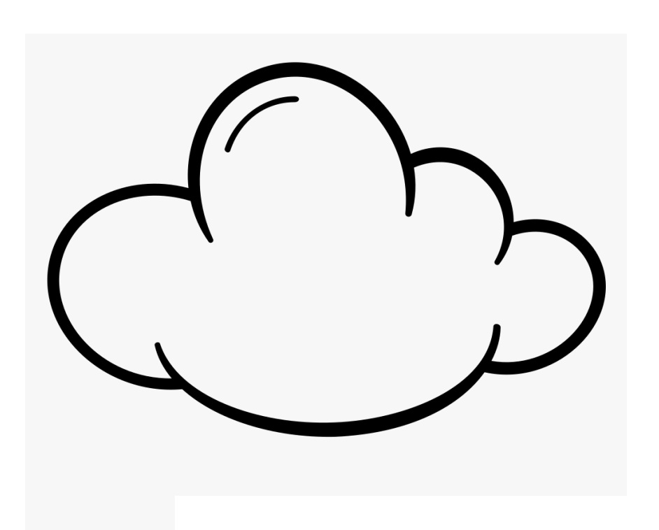 Desenho de Nuvem Imagens para Colorir