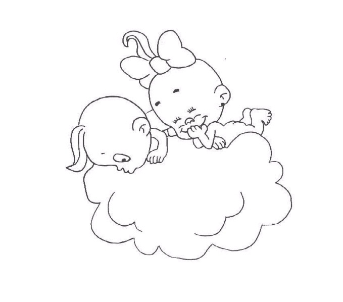 Desenho de Nuvem para Imprimir