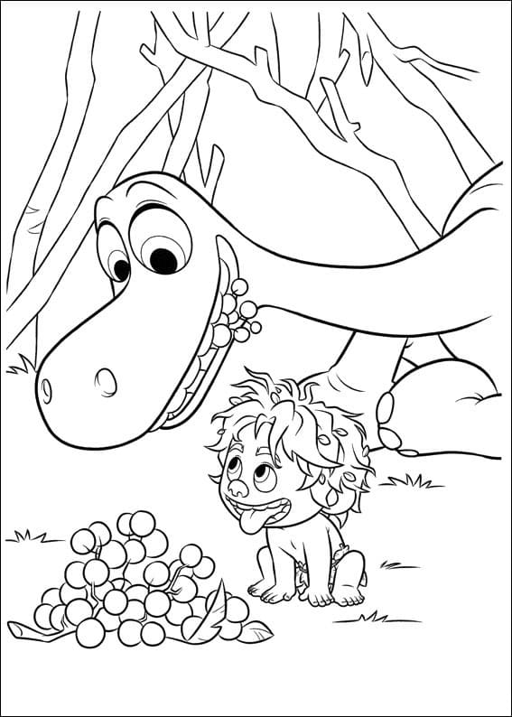 Desenho de o Bom Dinossauro para Baixar e Colorir Grátis