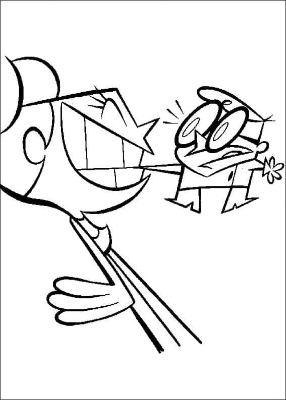 Desenho de Dexter e Didi para Colorir