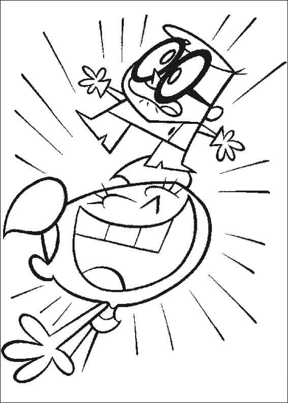 Desenho de Didi com Dexter para Colorir