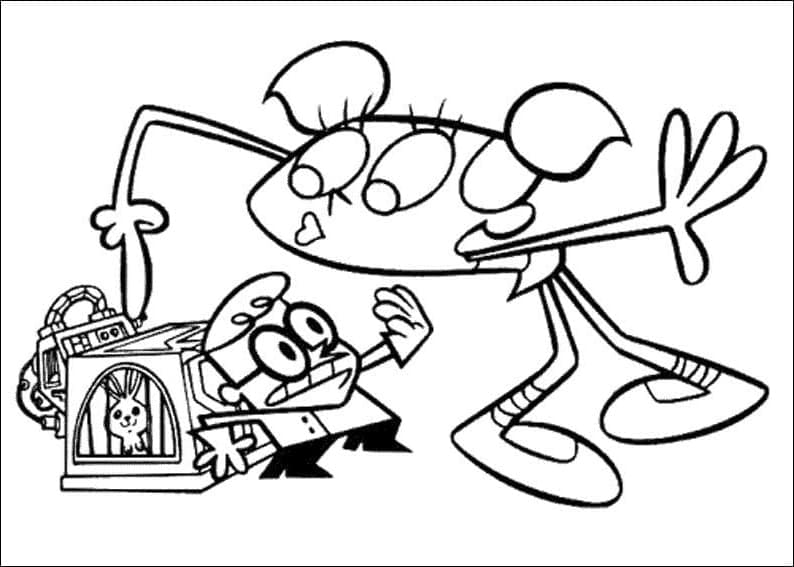 Desenho de o Laboratório de Dexter Imagens para Colorir
