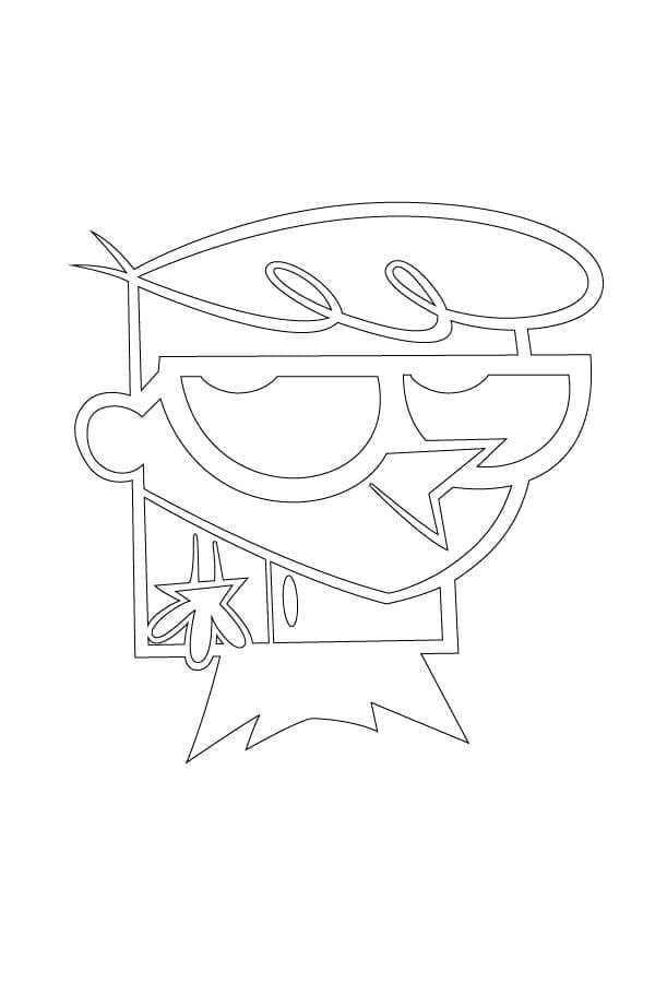 Desenho de o Laboratório de Dexter para Colorir e Imprimir