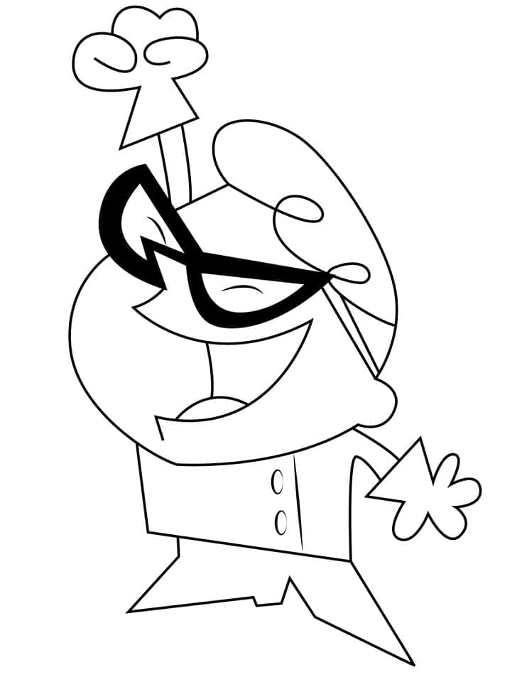 Desenho de o Laboratório de Dexter para Colorir Tinta Guache
