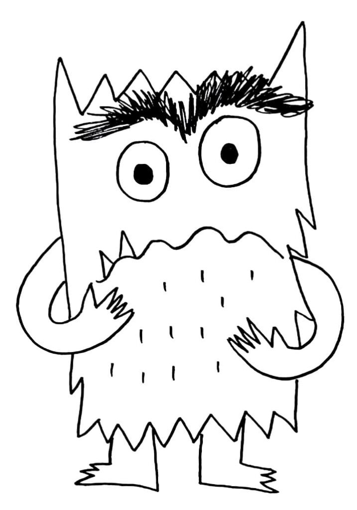 Desenho de o Monstro das Cores Baixar Imprimivel