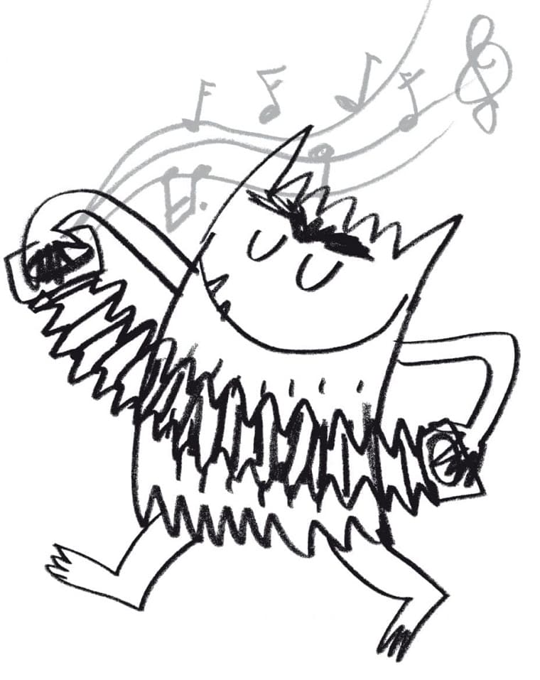 Desenho de o Monstro das Cores Figuras para Imprimir