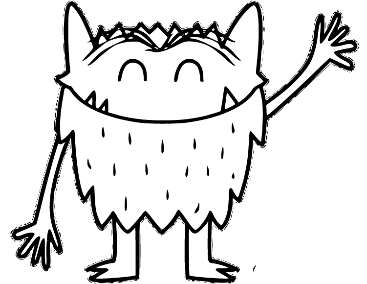 Desenho de o Monstro das Cores Grátis para Crianças para Colorir