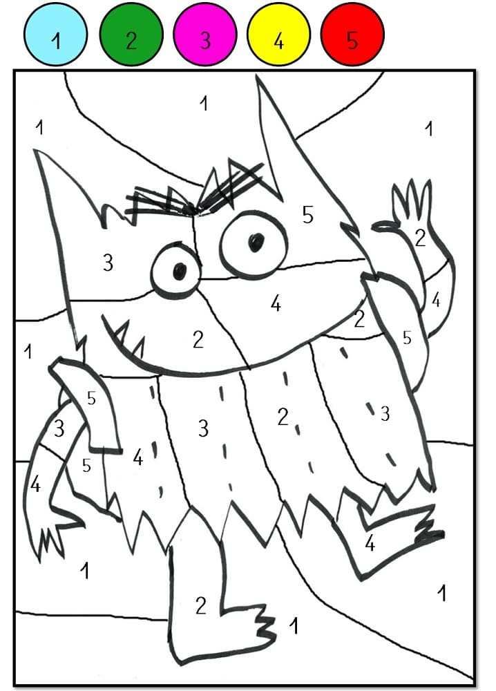 Desenho de o Monstro das Cores Imagens para Colorir