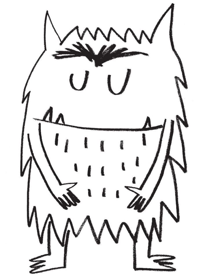 Desenho de o Monstro das Cores Infantil para Colorir