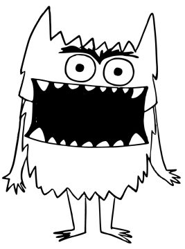 Desenho de O Monstro das Cores para crianças para Colorir