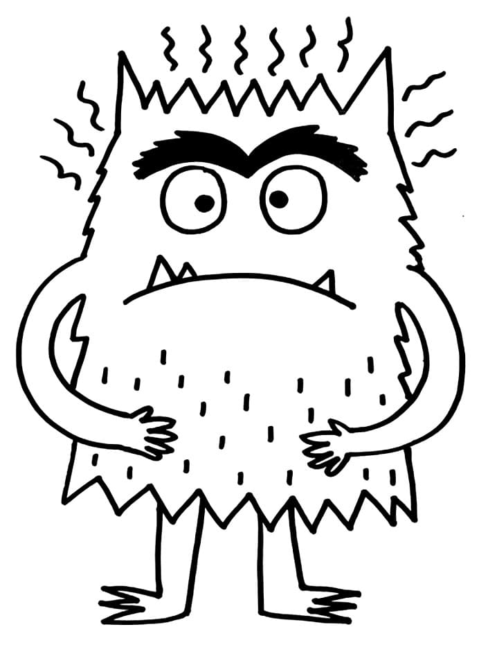 Desenho de o Monstro das Cores para Imprimir