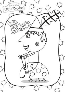 Desenho de Ben Montando Gaston para Colorir grátis