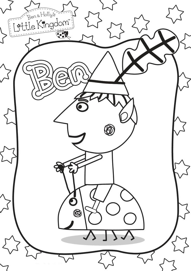 Desenho de Ben Montando Gaston para Colorir Grátis