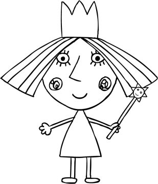 Desenho de O Pequeno Reino de Ben e Holly para Colorir