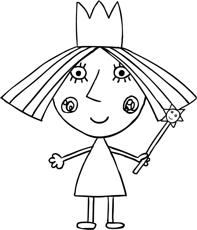 Desenho de o Pequeno Reino de Ben e Holly para Colorir