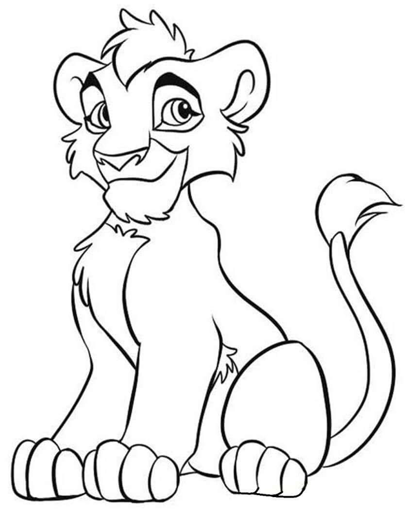 Desenho de Kovu Rei Leão para Colorir