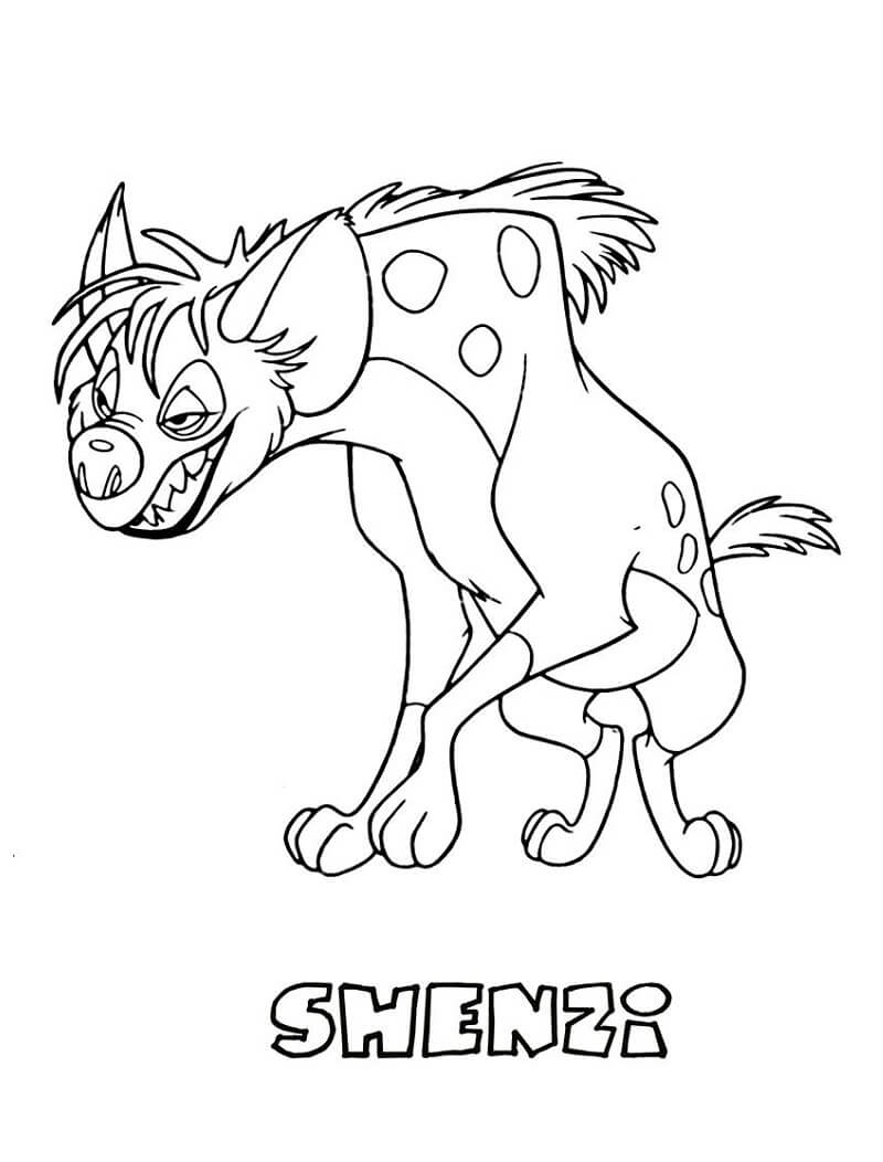 Desenho de Shenzi Rei Leão para Colorir