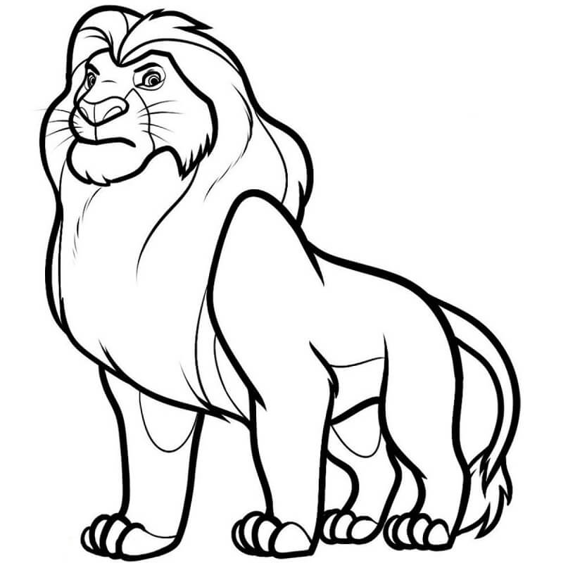 Desenho de Simba para Colorir