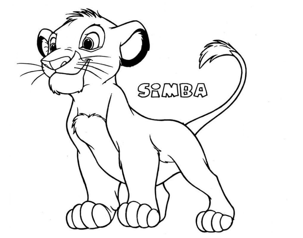 Desenho de Simba para Imprimir Grátis