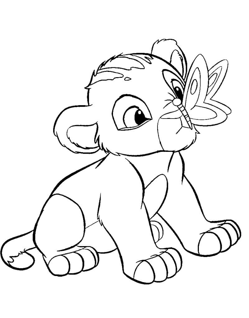 Desenho de Simba Rei Leão Pdf Grátis