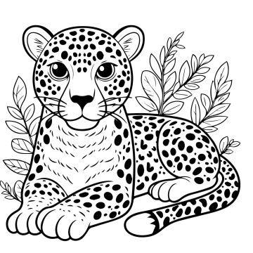 Desenho de Uma onça para Colorir