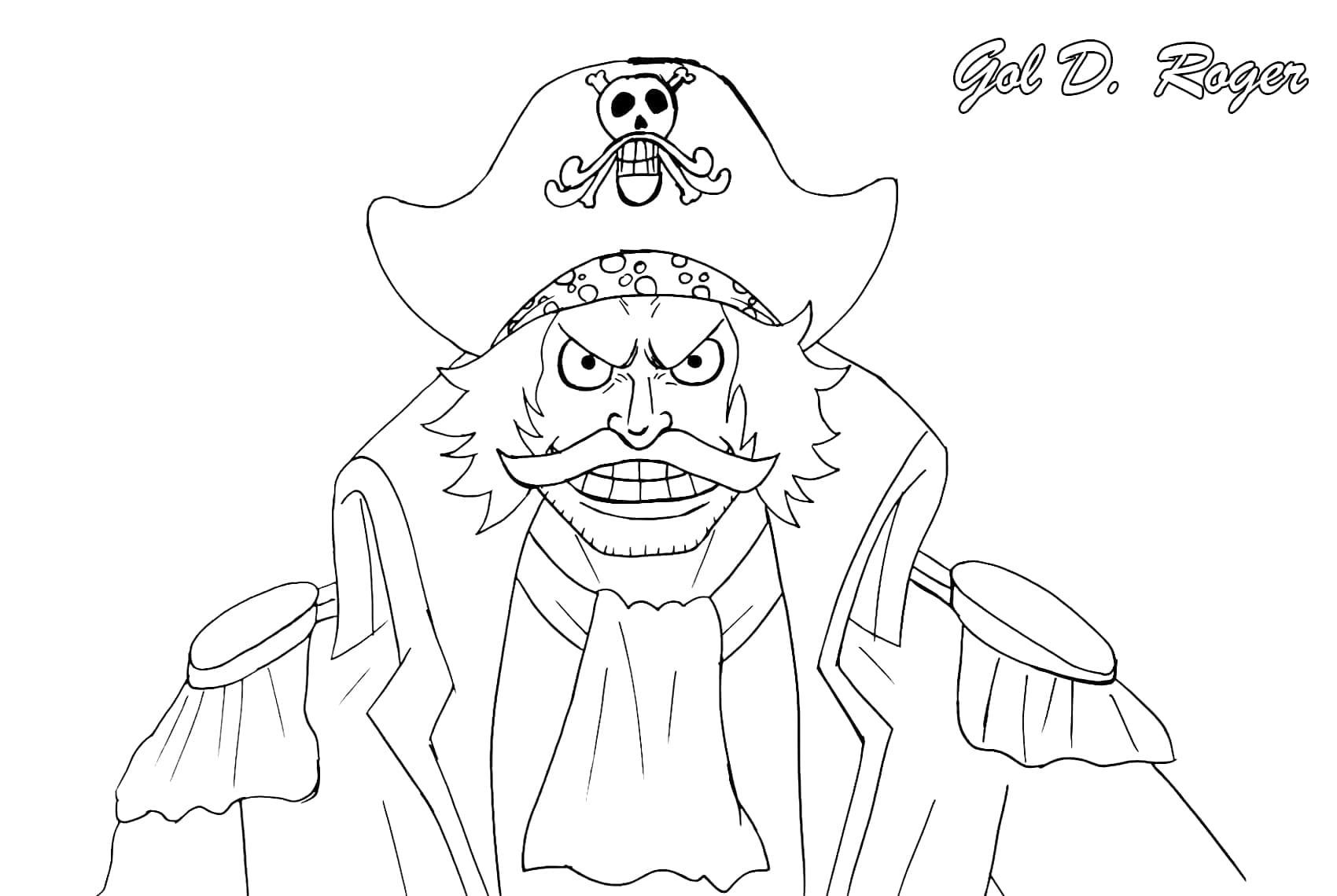 Desenho de Gol D Roger de One Piece para Colorir