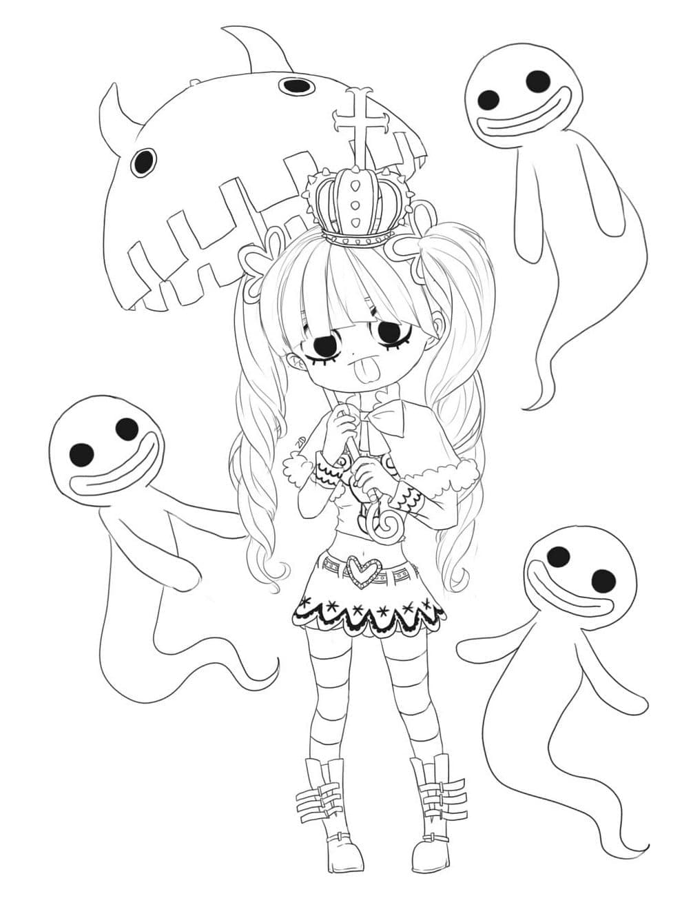 Desenho de Perona de One Piece para Colorir