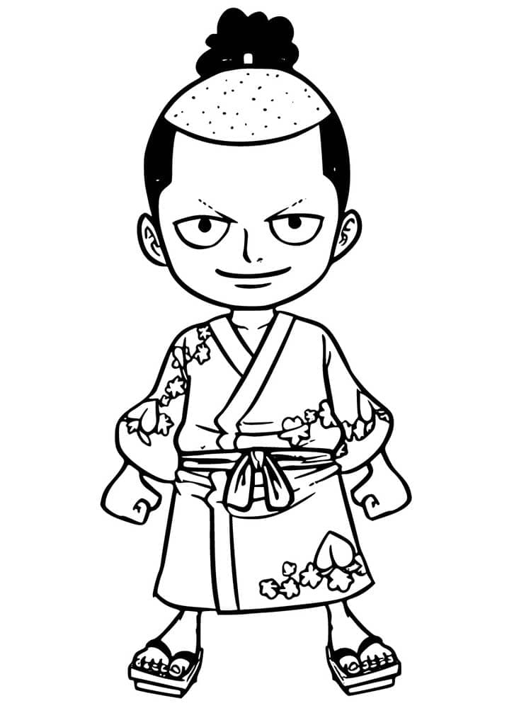 Desenho de Kozuki Momonosuke de One Piece para Colorir