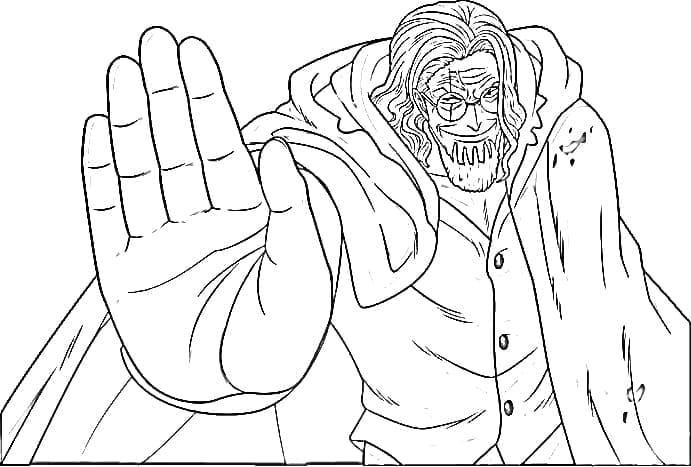 Desenho de Rayleigh de One Piece para Colorir