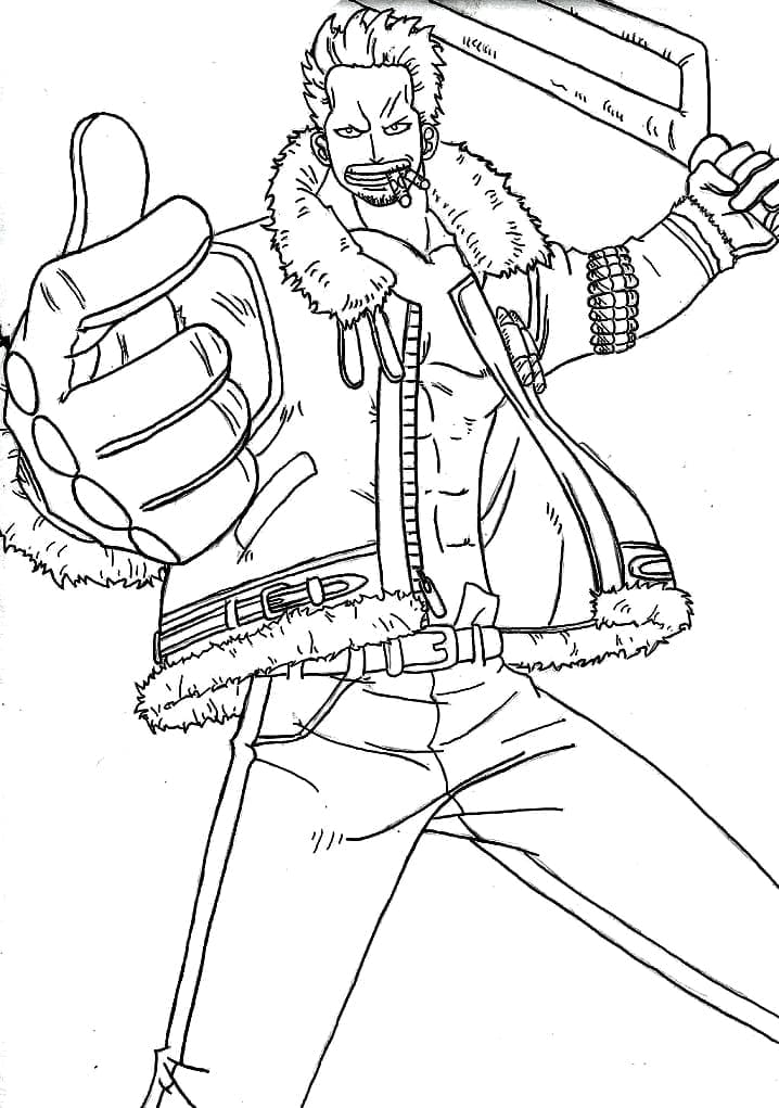Desenho de Smoker de One Piece para Colorir