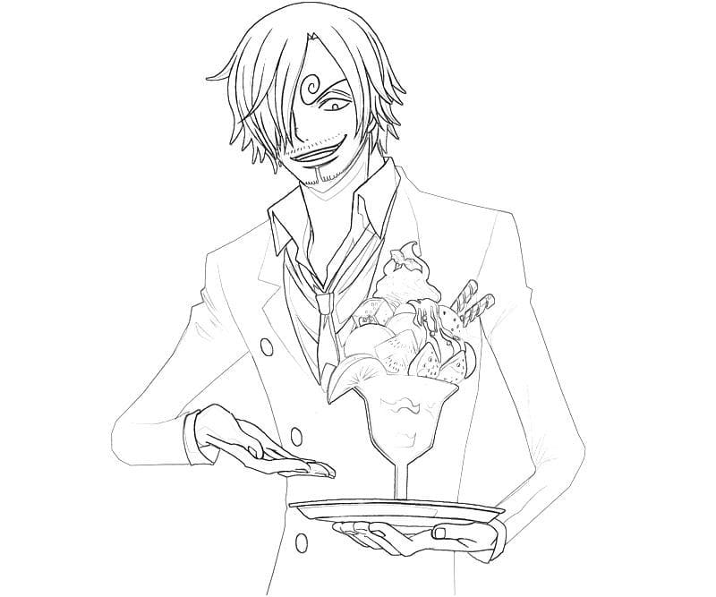 Desenho Imprimivel de Sanji para Colorir